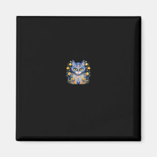 Ukraine Cat Floral Vintage Ukrainian Vyshyvanka St Magnet