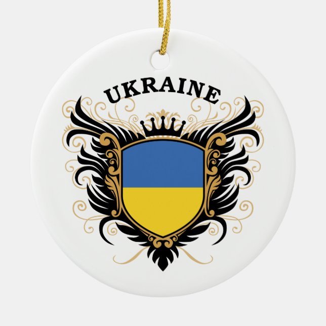 Ukraine Ceramic Ornament (Front)