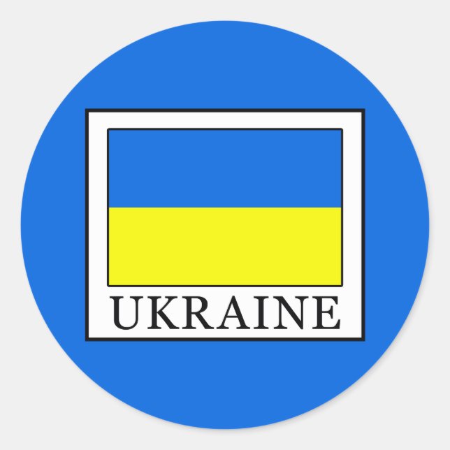 Ukraine Classic Round Sticker (Front)