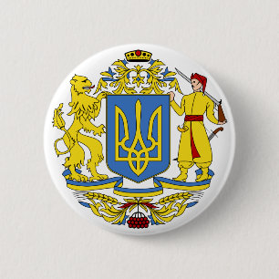 Ukraine coat of arms 6 cm round badge