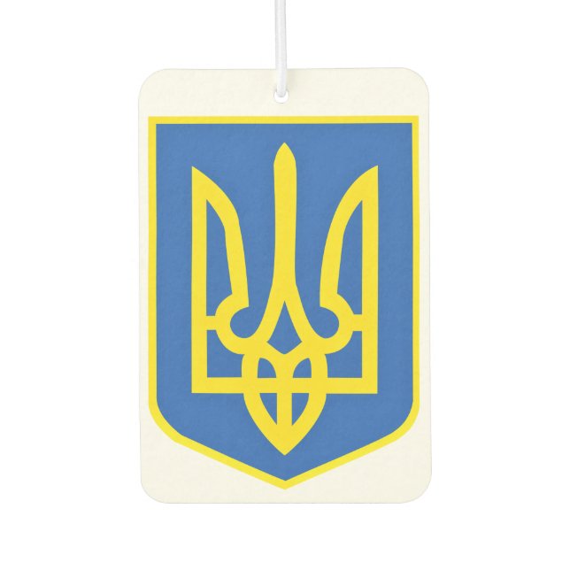 Ukraine Coat Of Arms Air Freshener - Freedom (Front)