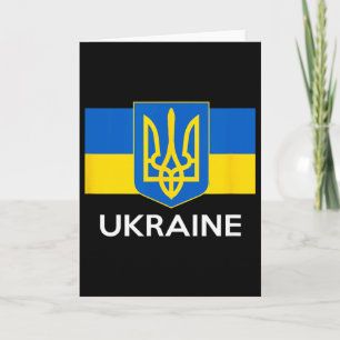 Ukraine Coat Of Arms Flag Ukrainian Pride Yellow B Card