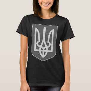Ukraine Coat Of Arms Silver Trident Emblem Zelensk T-Shirt