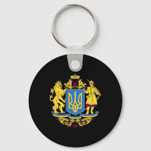 Ukraine Coat Of Arms Tee Flag Key Ring