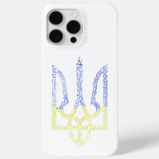 Ukraine coat of arms trident tryzub spiral pattern Case-Mate iPhone case (Back)