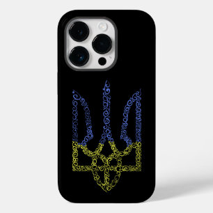 Ukraine coat of arms trident tryzub spiral pattern Case-Mate iPhone 14 pro case