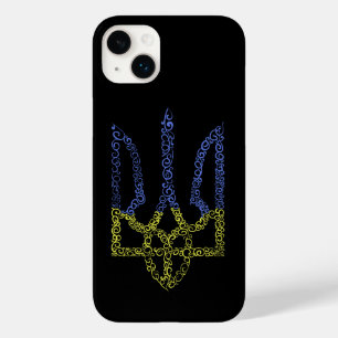 Ukraine coat of arms trident tryzub spiral pattern Case-Mate iPhone 14 plus case