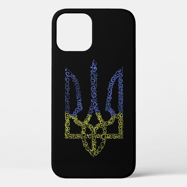 Ukraine coat of arms trident tryzub spiral pattern Case-Mate iPhone case (Back)