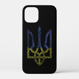 Ukraine coat of arms trident tryzub spiral pattern iPhone 12 mini case
