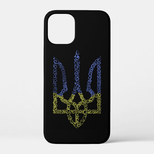 Ukraine coat of arms trident tryzub spiral pattern Case-Mate iPhone case (Back)