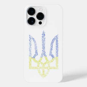 Ukraine coat of arms trident tryzub spiral pattern iPhone 14 pro max case