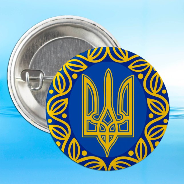 Ukraine, Coat of Arms, Tryzub Ukrainian Republic 3 Cm Round Badge (Creator Uploaded)