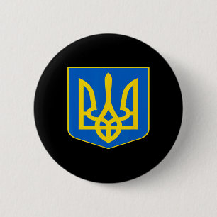 Ukraine Coat Of Arms Ukrainian Emblem Symbol  6 Cm Round Badge