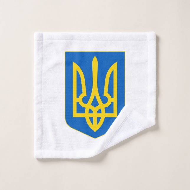 Ukraine Coat of Arms Wash Cloth (Wash Cloth)