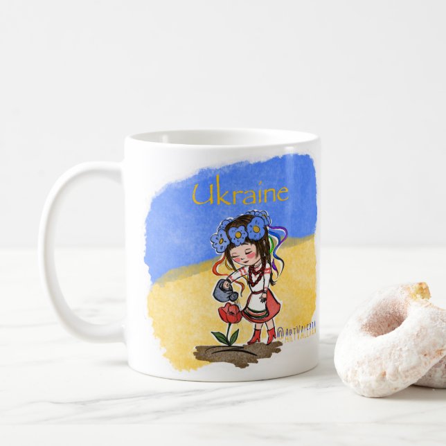 Ukraine  coffee mug (With Donut)
