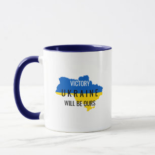 Ukraine Colours Victory Overlay Coffee Mug