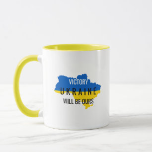 Ukraine Colours Victory Overlay Coffee Mug