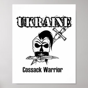 Ukraine Cossack Warrior - Support Ukraine Poster