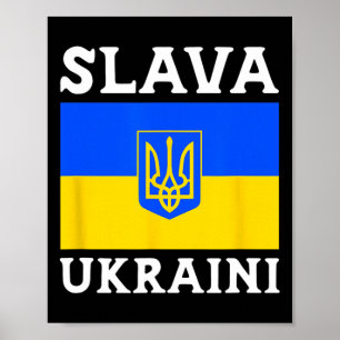 Ukraine Country Flag Pride Slava Ukraini 1 Poster