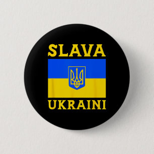 Ukraine Country Flag Pride Slava Ukraini 3  6 Cm Round Badge