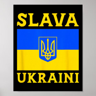 Ukraine Country Flag Pride Slava Ukraini 3  Poster