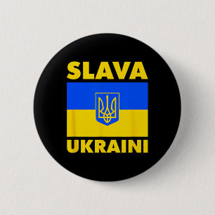 Ukraine Country Flag Pride Slava Ukraini 6 Cm Round Badge