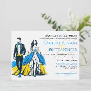 Ukraine Couple Wedding Invitation