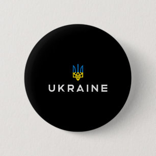 Ukraine Crest Emblem Ukrainian Trident Tryzub Wome 6 Cm Round Badge