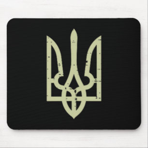 Ukraine Crest Trident Ukrainian Symbol Tryzub Men Mouse Pad