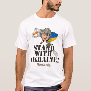 Ukraine Cyprus Flags Selenskyj Stand With Ukraine T-Shirt