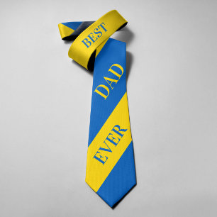 Ukraine Dad Best Dad Ever Happy Father's Day Tie