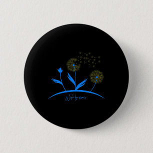 Ukraine Dandelion Wish For Peace Ukrainian Flag Bl 6 Cm Round Badge