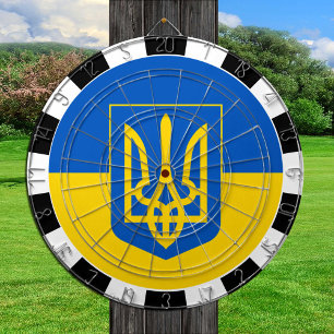 Ukraine Dartboard & Ukrainian Flag / game board