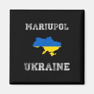 Ukraine Distressed Flag Mariupol Pride Magnet