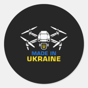 Ukraine Drone Patriotic Ukrainian Fpv Lovers 1 Classic Round Sticker