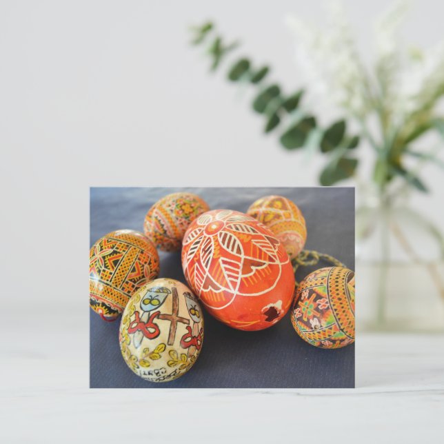 Ukraine Easter Eggs Postcard (Standing Front)