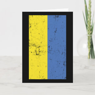 Ukraine Eastern Europe Kyiv Distressed Flag Card
