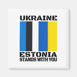 Ukraine Estonia Stands With You Estonian Support F Magnet