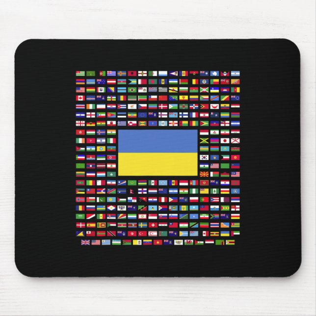 Ukraine Exploring World Flags  Mouse Pad (Front)