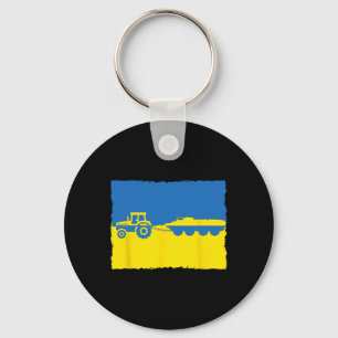 Ukraine Farmer Tractor Stealing A Russian Tank Fun Key Ring