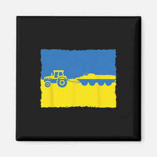 Ukraine Farmer Tractor Stealing A Russian Tank Fun Magnet