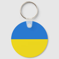 Ukraine Fisheye Flag Keychain