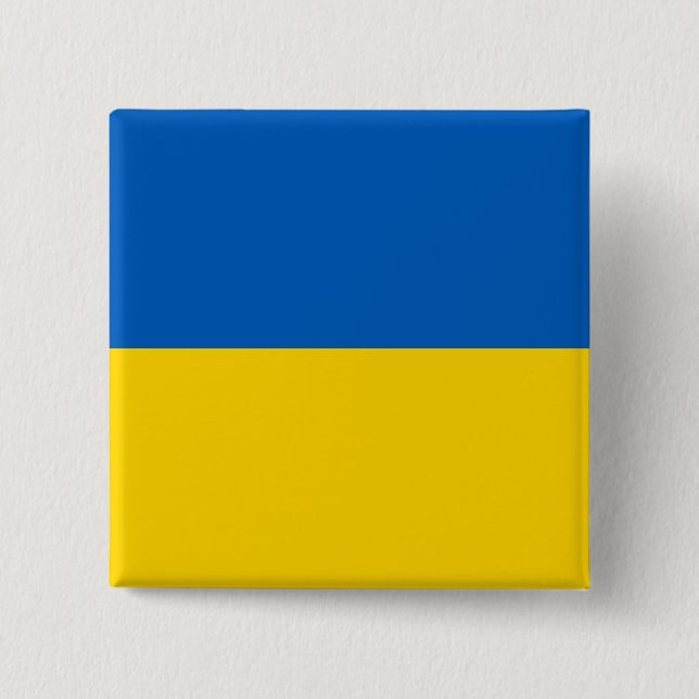 Ukraine Flag 15 Cm Square Badge (Front)