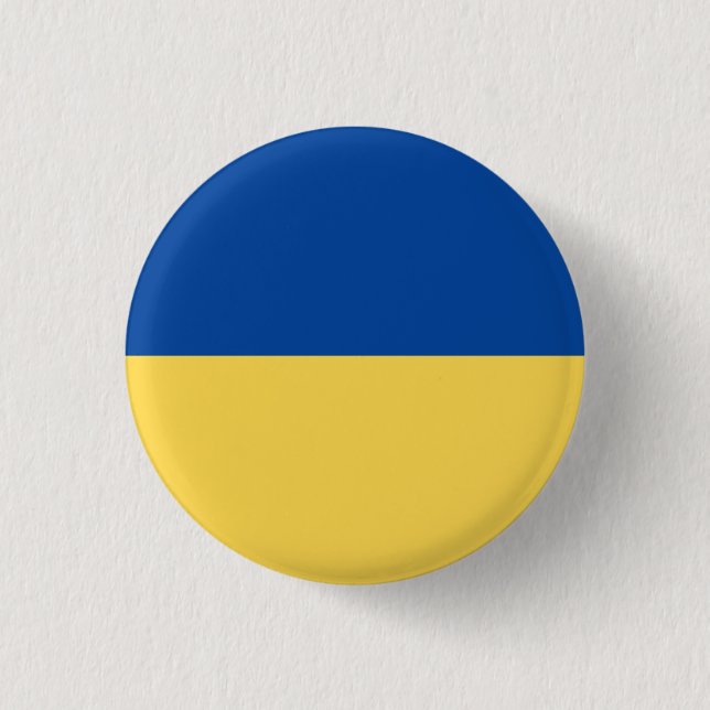 UKRAINE FLAG 3 CM ROUND BADGE (Front)