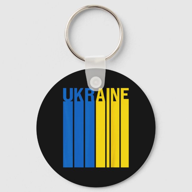 Ukraine Flag 3  Key Ring (Front)