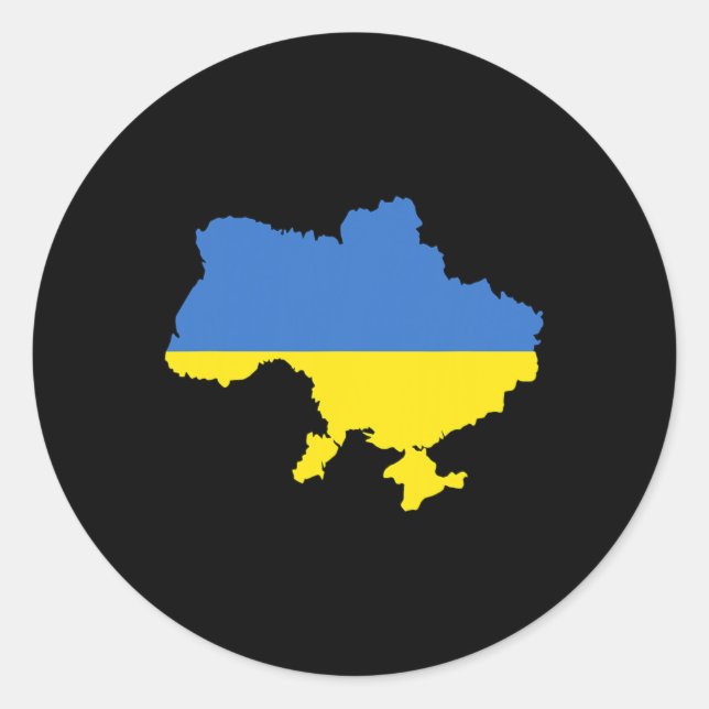 Ukraine Flag 4  Classic Round Sticker (Front)