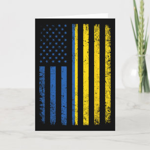 Ukraine Flag 4th Of July Usa Ukrainian Flag Women Card