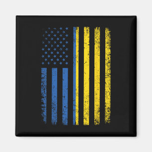 Ukraine Flag 4th Of July Usa Ukrainian Flag Women Magnet
