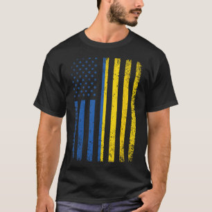 Ukraine Flag 4th Of July Usa Ukrainian Flag Women  T-Shirt
