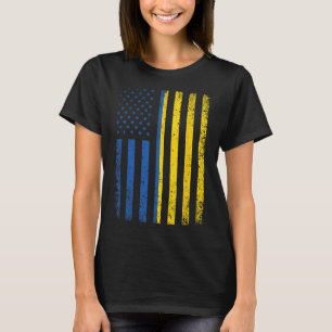 Ukraine Flag 4th Of July Usa Ukrainian Flag Women T-Shirt